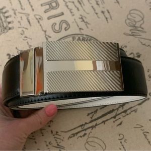 ALDO black belt with silver buckle